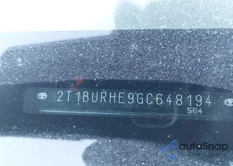 2016 Toyota Corolla Le from USA, damaged, VIN 2T1BURHE9GC648194